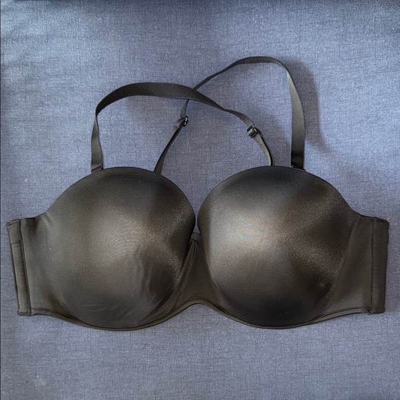 Cacique Black Smooth Boost Strapless Multi-Way Convertible Bra 42D New - Picture 2 of 11